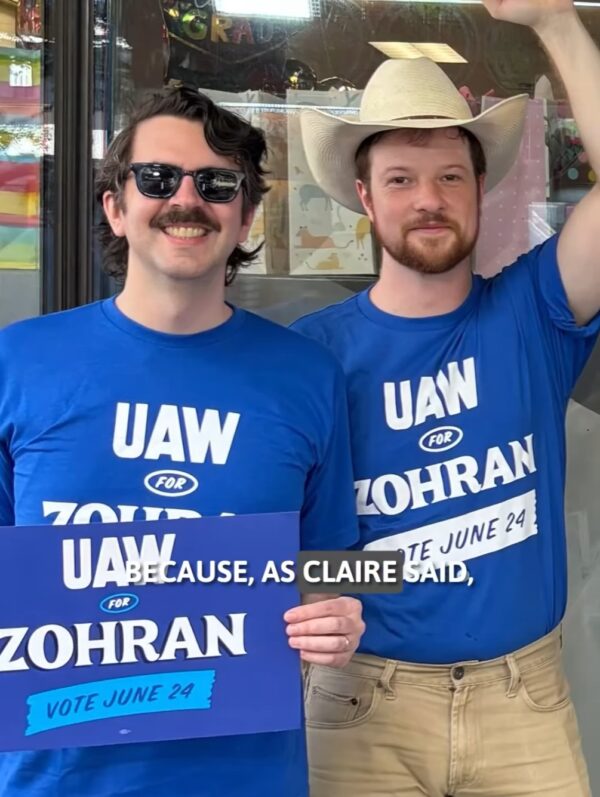UAW For Zohran T-Shirt