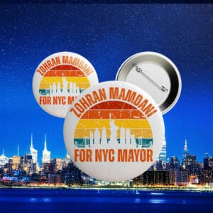 Vote for Zohran Campaign Badge-Zohran Mamdani For New York City Pin Button