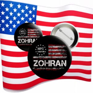 Vote for Zohran New York 2025 Campaign Button, Zohran Mayo for NYC Pin
