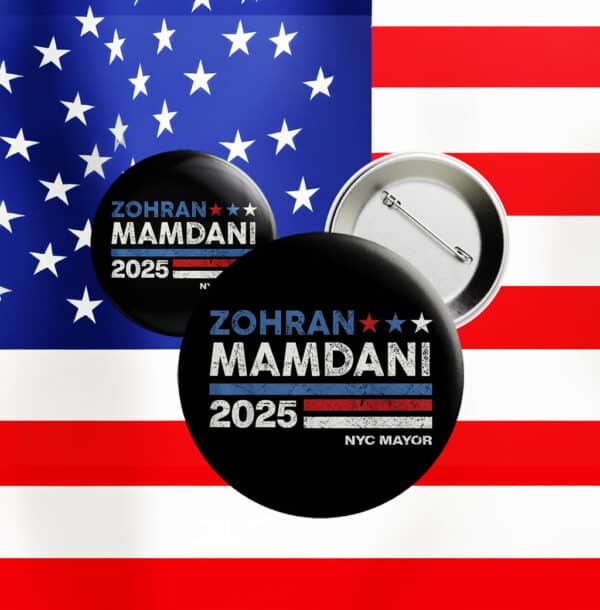 Vote for Zohran Pin – New York 2025 Campaign Button