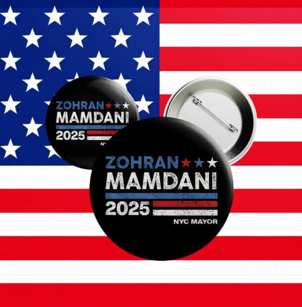 Vote for Zohran Pin – New York 2025 Campaign Button