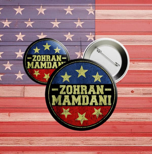 Vote for Zohran Pins – New York 2025 Campaign Button