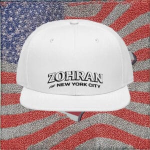 White Embroidered Dad Cap, NYC Mayor 2025, Zohran for New York City Hat