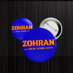 Zohran Mamdani For New York City 2025 Button Pin