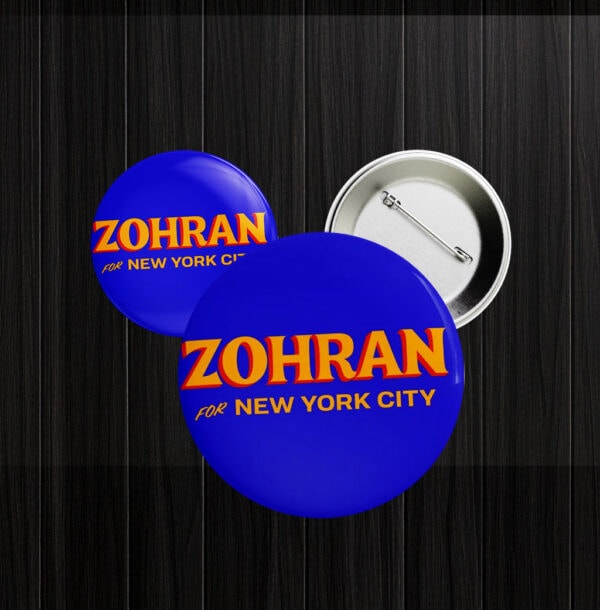 Zohran Mamdani For New York City 2025 Button Pin
