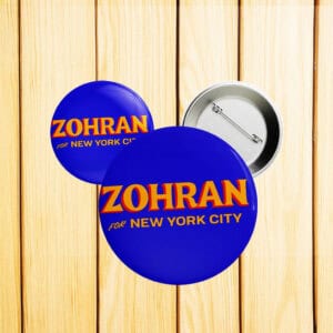 Zohran Mamdani For New York City 2025 Button Pin