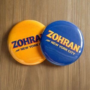Zohran Mamdani NYC Mayor Button – Campaign 2025 Pin 