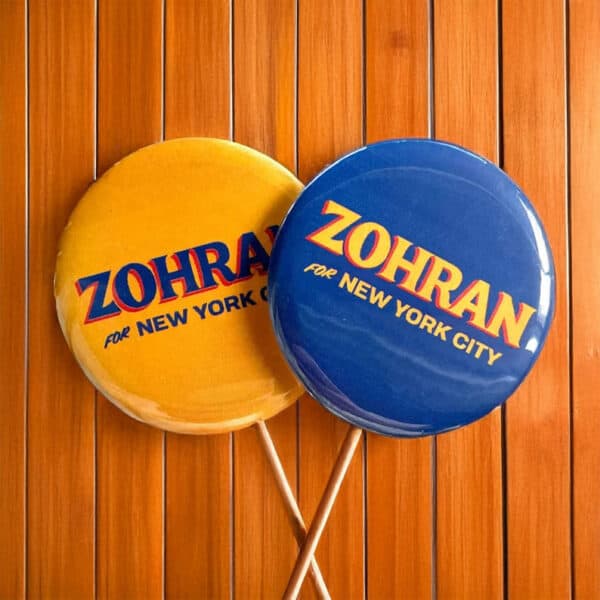 Zohran Mamdani NYC Mayor Button – Campaign 2025 Pin 