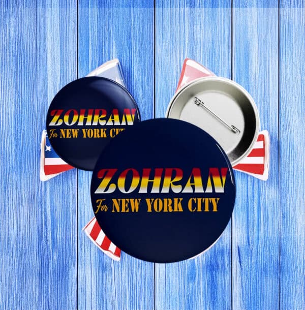 Zohran Mamdani for NYC Button Pin