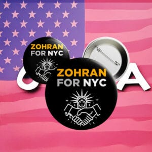 Zohran for NYC Pin Button
