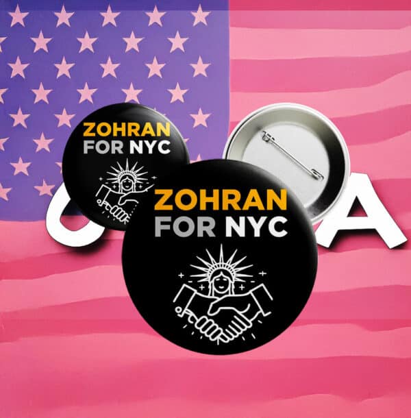Zohran for NYC Pin Button