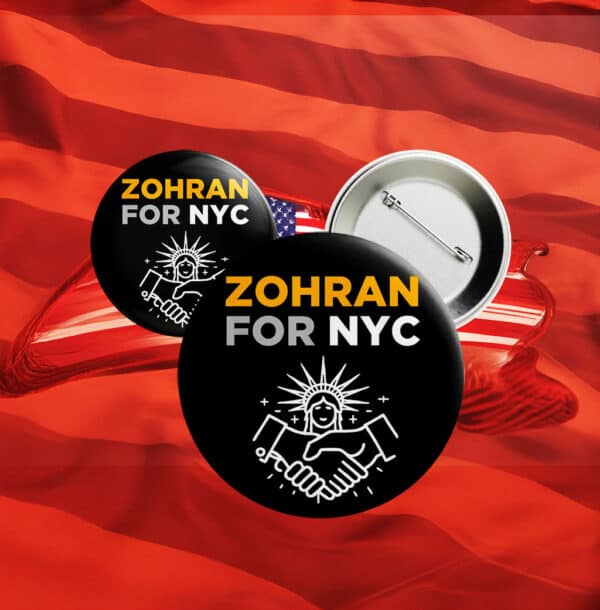 Zohran for NYC Pin Button