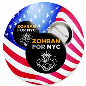Zohran for NYC Pin Button
