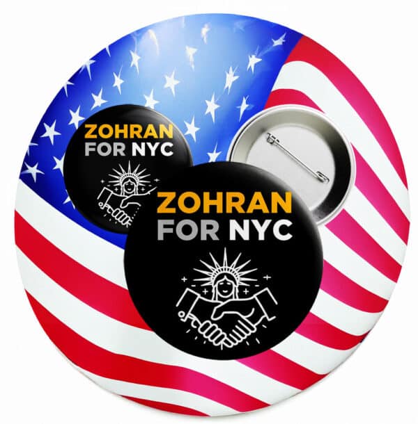 Zohran for NYC Pin Button