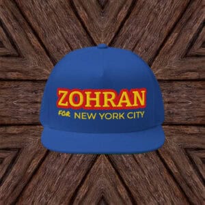 Zohran for New York City Flat Bill Hats – Embroidered Mayor Mamdani 2025 Cap