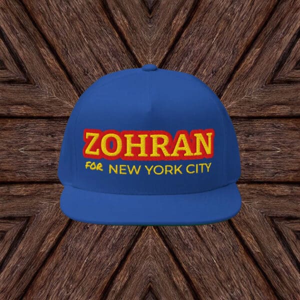 Zohran for New York City Flat Bill Hats – Embroidered Mayor Mamdani 2025 Cap