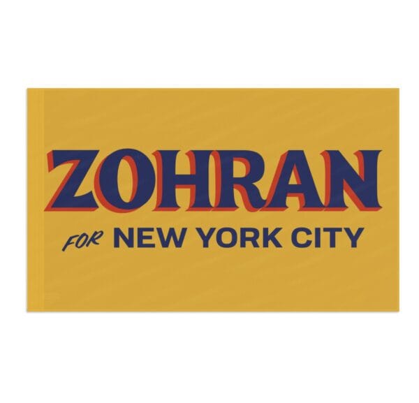 Zohran for New York City Gold Flag