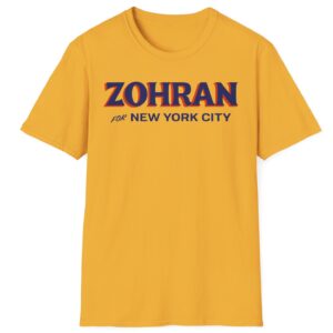 Zohran for New York City Gold T-Shirt