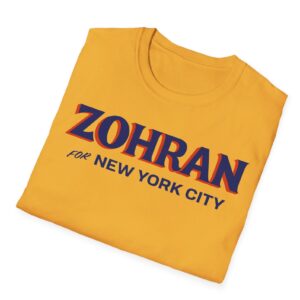 Zohran for New York City Gold T-Shirt