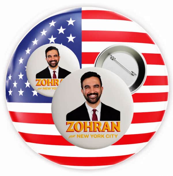 A City We Can Afford Political Button, Zohran For New York City Campaign Pin