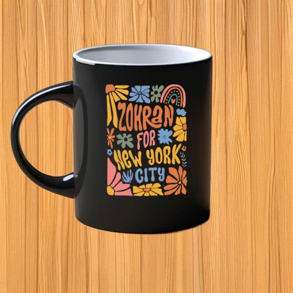Boho Floral Anti-Trump 2025 Campaign Cup, Subtle Zohran For New York City Mug