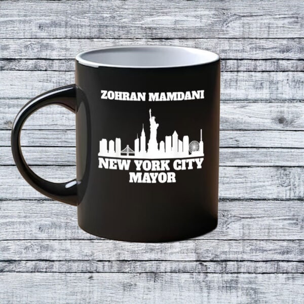 Bold NYC Skyline Design, Zohran Mamdani New York City Mayor Mug