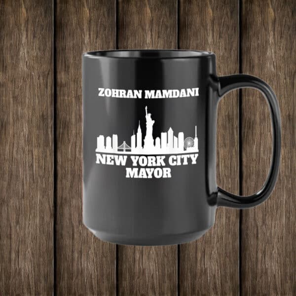 Bold NYC Skyline Design, Zohran Mamdani New York City Mayor Mug