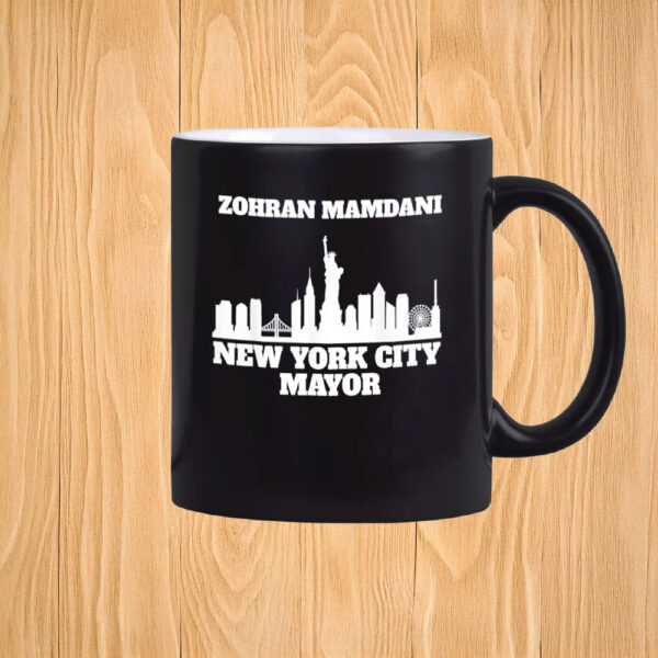 Bold NYC Skyline Design, Zohran Mamdani New York City Mayor Mug