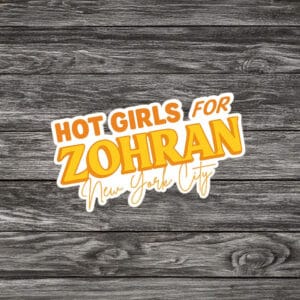 Feminist Political Campaign Decal, Hot Girls for Zohran NYC Sticker