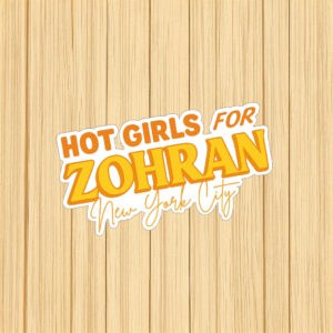 Feminist Political Campaign Decal, Hot Girls for Zohran NYC Sticker