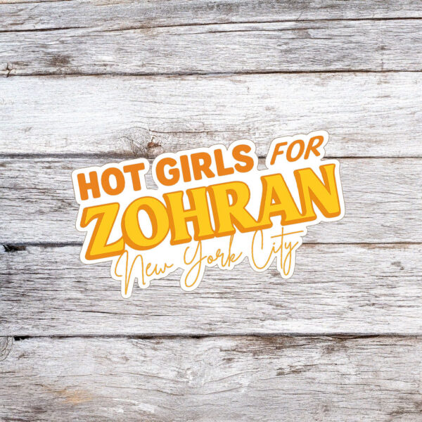 Feminist Political Campaign Decal, Hot Girls for Zohran NYC Sticker