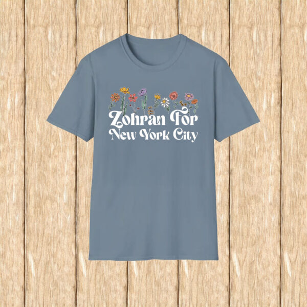 Floral Zohran For New York City T-Shirt – Zohran Mamdani 2025 Shirt