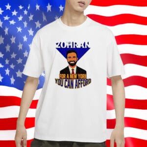 For A New York You Can Afford Tee, Zohran Mamdani Cartoon T-Shirt