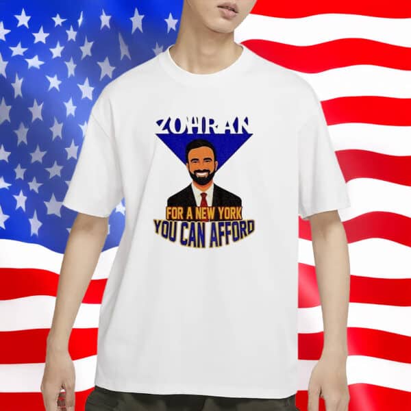 For A New York You Can Afford Tee, Zohran Mamdani Cartoon T-Shirt