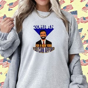 For A New York You Can Afford Tee, Zohran Mamdani Cartoon T-Shirt