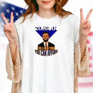 For A New York You Can Afford Tee, Zohran Mamdani Cartoon T-Shirt