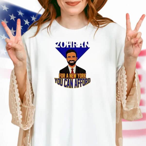 For A New York You Can Afford Tee, Zohran Mamdani Cartoon T-Shirt