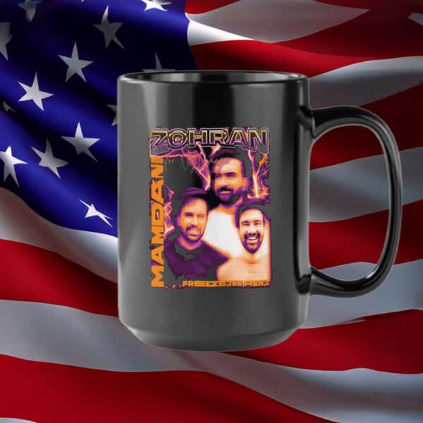Freeze the Rent – Electric Retro Campaign Design, Zohran Mamdani for NYC Mayor Mug