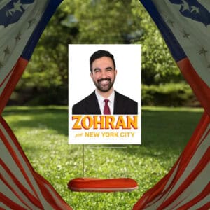 Mayor Mamdani 2025 Campaign Lawn Sign, Vote Zohran Rank Zohran, Zohran for New York City Yard Sign