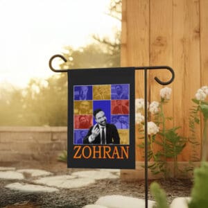 Mayor Mamdani 2025 Collage Banner, NYC’s First Muslim Mayor, Zohran Mamdani Flag