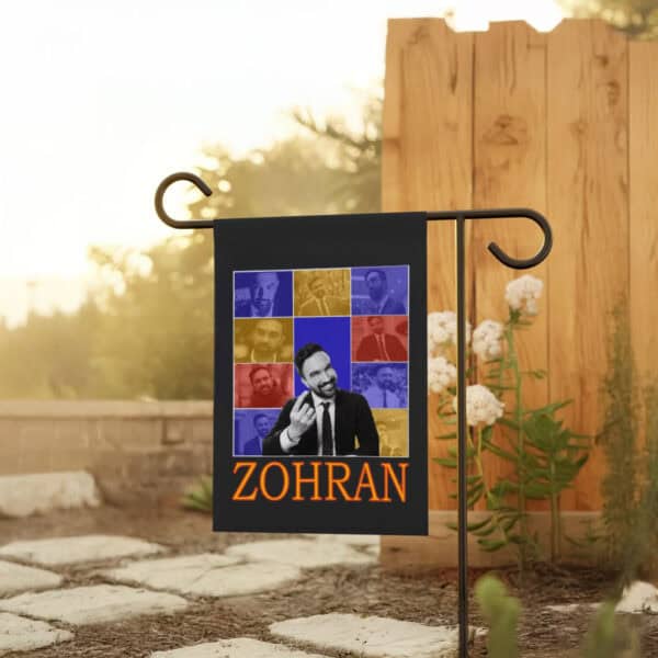 Mayor Mamdani 2025 Collage Banner, NYC’s First Muslim Mayor, Zohran Mamdani Flag