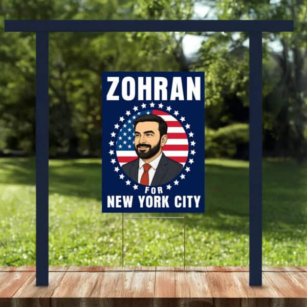 Mayor Mamdani 2025 Lawn Sign, Vote Zohran, NYC’s First Muslim Mayor Campaign Sign, Zohran for New York City Yard Sign