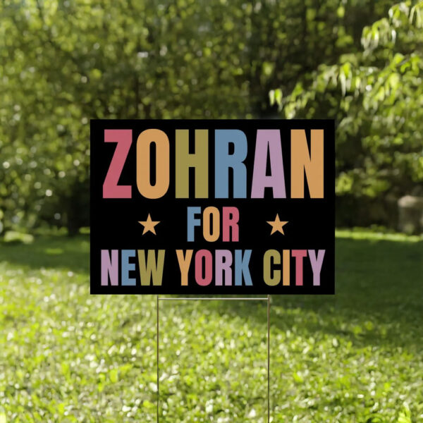 Mayor Mamdani 2025 Lawn Sign, Vote Zohran, NYC’s First Muslim Mayor Sign, Zohran for New York City Yard Sign