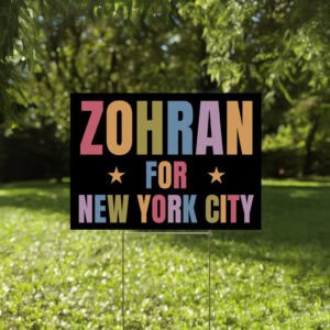 Mayor Mamdani 2025 Lawn Sign, Vote Zohran, NYC’s First Muslim Mayor Sign, Zohran for New York City Yard Sign