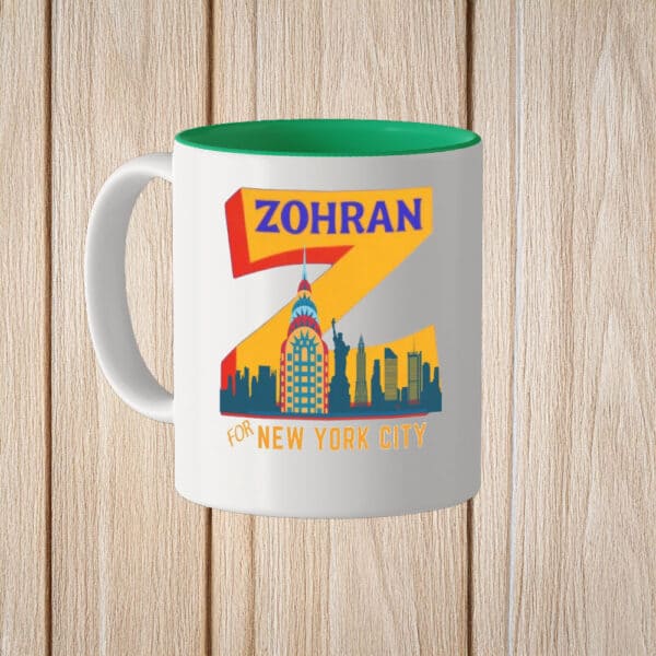 Mayor Mamdani 2025 – Vote Zohran, Rank Zohran, Zohran for New York City Skyline Mug