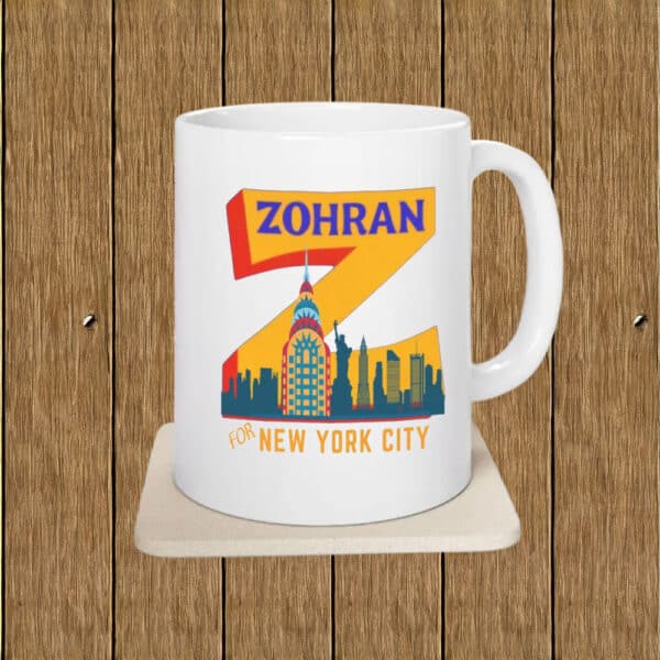 Mayor Mamdani 2025 – Vote Zohran, Rank Zohran, Zohran for New York City Skyline Mug