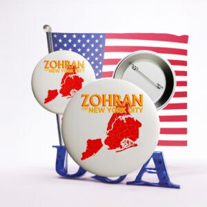 Mayor Mamdani 2025 – Zohran for New York City Campaign Pin Button