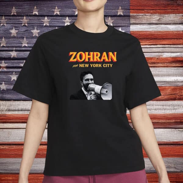 Megaphone Campaign Graphic Tee, Original Zohran for New York City T-Shirt
