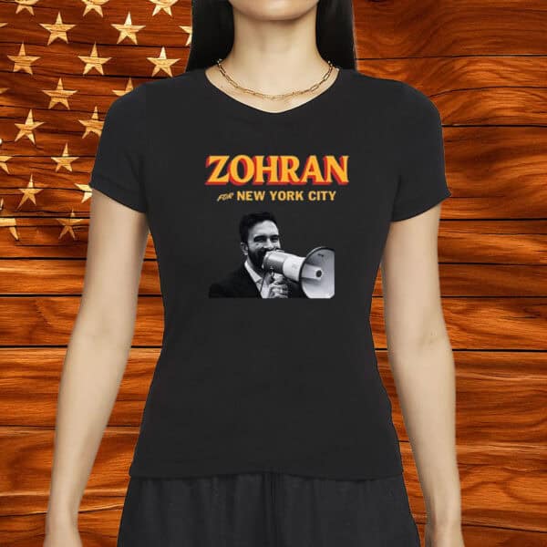 Megaphone Campaign Graphic Tee, Original Zohran for New York City T-Shirt