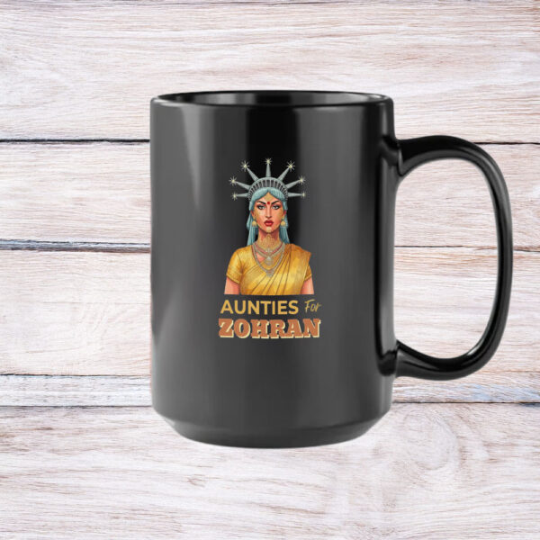 NYC Desi Pride – Zohran Mamdani 2025, Aunties For Zohran Mug